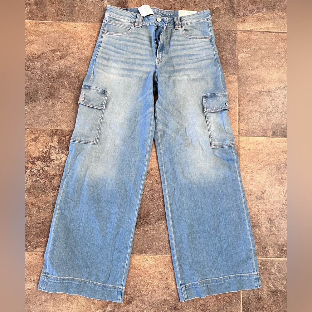 American Eagle Dreamy Draper Baggy Super High-Rise Wide Leg Jean